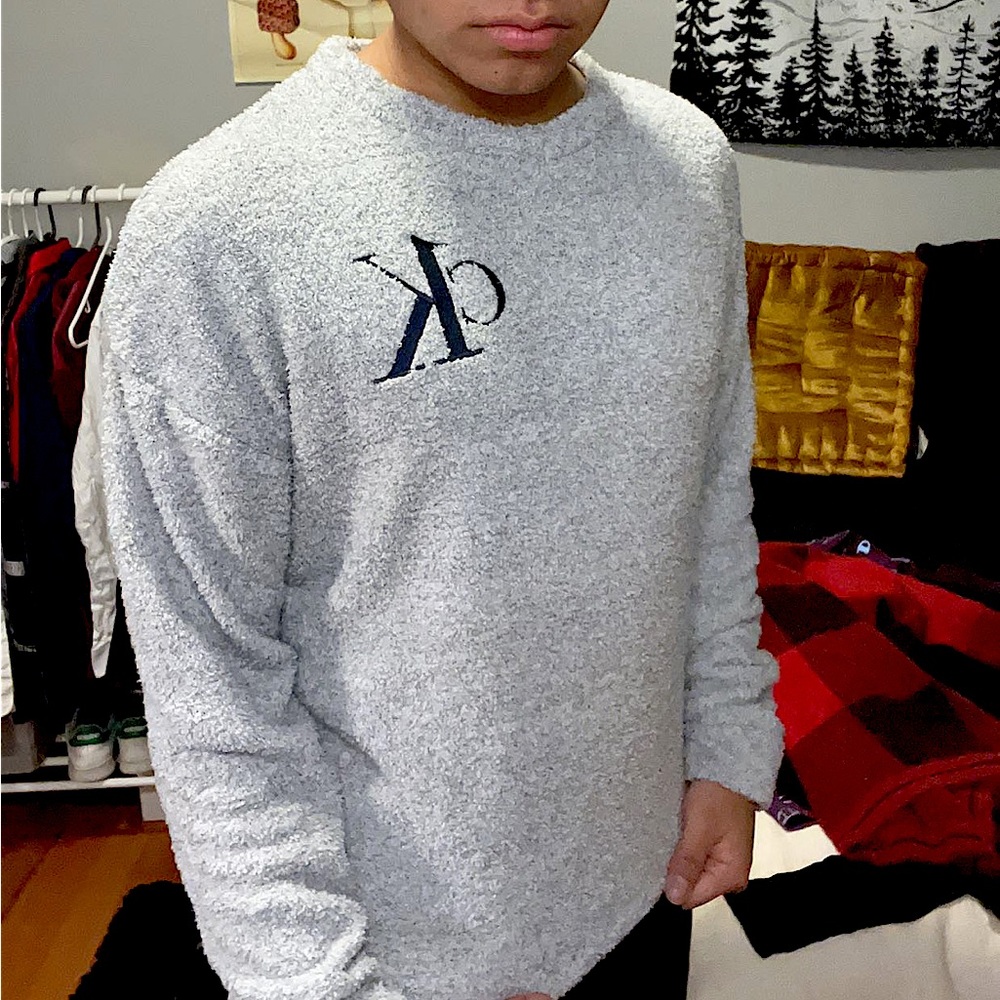 Gray Calvin Klein Teddy Crew